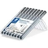 Staedtler STAEDTLER pigment liner juodas 8ST Box