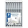 Staedtler STAEDTLER pigment liner juodas 8ST Box