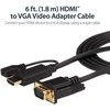 Kabelis StarTech HDMI - D-Sub (VGA) + mikro USB 2m juodas (HD2VGAMM6)