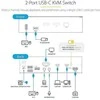 StarTech KVM konsolė StarTech KVM 2 prievadų USB-C KVM jungiklis