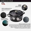 Staub Round Cocotte, 24cm ketaus, tamsiai mėlyna