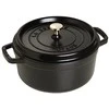 Staub La Cocotte Apvalus ketaus puodas, 2,2 l, juodos spalvos