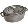 STAUB LA COCOTTE Ketaus puodas, ovalus, 8 ltr, grafitas