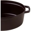 Ovalus ketaus puodas STAUB, 31 cm, 5,5 l, spalva: juoda