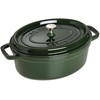 Ovalus ketaus puodas STAUB, 31 cm, 5,5 l, spalva: žalia