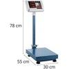 Virtuvinės svarstyklės Steinberg Systems Sandėlio platforminės svarstyklės skaičiuojamos sulankstomos 30x40cm maitinimo šaltinis + baterija 100kg / 10g