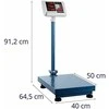 Virtuvinės svarstyklės Steinberg Systems Sandėlio platforminės svarstyklės skaičiuojamos sulankstomos 40x50cm maitinimo šaltinis + baterija 300kg / 50g