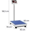 Virtuvinės svarstyklės Steinberg Systems Sandėlio platforminės svarstyklės su 45x60cm maitinimo šaltiniu + baterija 300kg / 50g