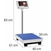 Virtuvinės svarstyklės Steinberg Systems Sandėlio platforminės svarstyklės su 40x50cm maitinimo šaltiniu + baterija 150kg / 10g