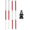 Steinberg Systems Mini prizminis geodezinis tolimačio veidrodis su stulpo sidabro danga sk. 3,5 cm 1,26 m