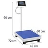 Virtuvinės svarstyklės Steinberg Systems Skaičiavimo platforminės sandėlio svarstyklės SBS-PF-150 LCD iki 150 kg