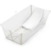 Stokke Flexi Bath - X-Large sulankstoma kūdikio vonelė, komplektas su įdėklu | Smėlio smėlio spalvos
