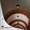 Sieninis šviestuvas V-tac Pakabinamas šviestuvas, 170 x 720mm, E27, IP44, juodu korpusu