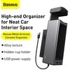 Metalinis porankio konsolės organaizeris Baseus Deluxe dual USB juodas CRCWH-A01