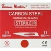 Swann-Morton CARBON STEEL Chirurginiai peiliai (Skalpeliai) No.11 - 100vnt/1dėžutė