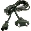 Kabelis DELTACO CEE 7/16 į IEC 60320 C7, max 250V / 2.5A, 2m, juodas / DEL-109A