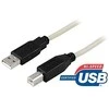Kabelis DELTACO USB 2.0 "A-B", 3.0m, baltas-juodas / USB-230