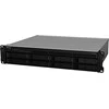 SYNOLOGY RS1221RP+ 8 skyrių NAS-Rackmount AMD Ryzen V1500B keturių branduolių 2,2 GHz 4GB DDR4 iki 32GB RJ-45 4x1GbE 2xUSB 3.2 1xeSATA