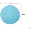 Beliani Apskritas kilimas 140 cm mėlyna DEMRE