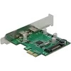 „Delock“ PCIe x1 plokštė (2x USB Type-CUSB3.2 Gen1), įskaitant žemo profilio lizdą
