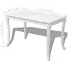 Valgomojo stalas, 116x66x76cm, labai blizgus, baltas