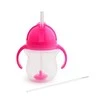 MUNCHKIN 207 ml gertuvė su šiaudeliu TIP&amp;SIP STRAW, rožinė, 6+ mėn.