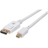 TECHLY Mini DisplayPort kištukas – DisplayPort kištukas 4K 60Hz 2m Baltas
