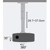 TECHLY 301559 Techly Universal projector lubinis laikiklis mount 30/37 cm, 15 kg, sidabrinis