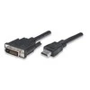 StarTech MANHATTAN HDMI kištukas į DVI-D 24+1 kištuką, dviguba jungtis, 1,0 m (3 pėd.), Juodas 322782
