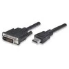 StarTech MANHATTAN HDMI kištukas į DVI-D 24+1 kištuką, dviguba jungtis, 1,0 m (3 pėd.), Juodas 322782