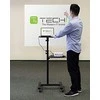 TECHLY universalus reguliuojamas vežimėlis nešiojamam kompiuteriui Projektorius su lentyna Juodas
