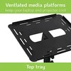 TECHLY universalus reguliuojamas vežimėlis nešiojamam kompiuteriui Projektorius su lentyna Juodas