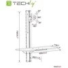 Techly ICA-PLW 01 laikiklis / stovas 68,6 cm (27 colių) monitoriams, sieninis, sidabrinis