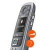 Gigaset E560A - DECT telefonas - Belaidis ragelis - Garsiakalbis - 200 įrašų - Skambintojo ID - Juodas,Sidabrinis