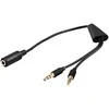 Adapteris AV Goobay Jack 3,5 mm - Jack 3,5 mm x2 juoda (48980)