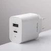 Maxlife MXTC-06-30AC PD QC įkroviklis 1x USB-C 1x USB 30W baltos spalvos + USB-C - USB-C kabelis 60W