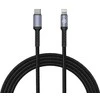 Tellur Lightning–C tipo kabelis 3A PD30W 2m nailono Juodas