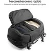Travel Nešiojamas kompiuteris Backpack Tomtoc Navigator-T66 17"/40L (juodas)