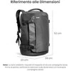 Travel Nešiojamas kompiuteris Backpack Tomtoc Navigator-T66 17"/40L (juodas)
