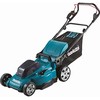 Akumuliatorinė vejapjovė Makita DLM480CT2 2x 18 V, 48 cm, DC18SH įkroviklis 2x 5,0 Ah Li-ion akumuliatioriams, 4/1 (Pjovimas/Surinkimas/Mulčiavimas/Galinis išmetimas), Plastikinis korpusas