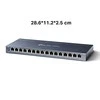 Šakotuvas TP-LINK 16 prievadų Gigabit stalinio kompiuterio jungiklis RJ45 prievadų darbalaukio plieno dėklas