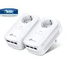 TP-Link AV1300 3 prievadų "Gigabit Passthrough Powerline" elektros tinklo adapterio pradinis rinkinys (TL-PA8030P KIT)