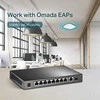 Šakotuvas TP-LINK 10 prievadų Gigabit PoE+ jungiklis 8 Gigabit PoE+ prievadai, 1 Gigabit RJ45 prievadai ir 1 Gigabit SFP lizdai 802.3at/af 63W PoE galia