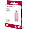 TRANSCEND ESD300P 2TB Išorinis kietasis diskas SSD USB 10Gbps Type C Rožinė