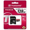 Atminties kortelė TRANSCEND Premium 128GB Micro SDXC UHS-I Class10 60MB/s MLC su adapteriu