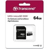 Atminties kortelė TRANSCEND 64GB Micro SD w/ adapter U1 High Endurance