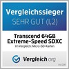 Atminties kortelė Transcend Micro SDXC 64GB Class 10 300x + SD adapteriai