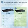 Šakotuvas Jungiklis TRENDnet TRENDnet 18- Port Gigabit PoE + perjungiklis (240W)