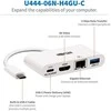 Tripp Lite USB-C dokas U444-06N-H4GU-C Single Ekranas/1xHDMI/iki sngle 4K/1xUSB 3.2/palaikymas PD 60W/Baltas/Maitinimo šaltinis neįtrauktas