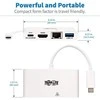 Tripp Lite USB-C dokas U444-06N-H4GU-C Single Ekranas/1xHDMI/iki sngle 4K/1xUSB 3.2/palaikymas PD 60W/Baltas/Maitinimo šaltinis neįtrauktas